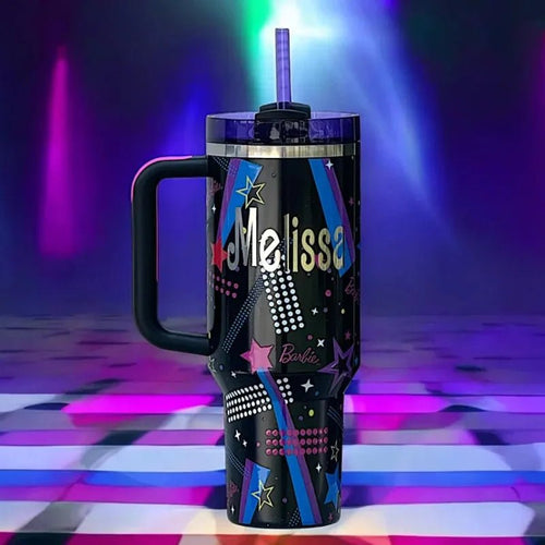 Black Stylish Stanley Barbie Tumbler H2.0 Tumbler 1.18L Limited Edition Double Wall Vacuum Insulated - Tumbler Bank
