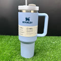 Light Blue Stanley 40 Oz Stainless Steel Tumbler | Leak - Proof Vacuum Insulated Travel Mug | Hot & Cold - Tumbler Bank