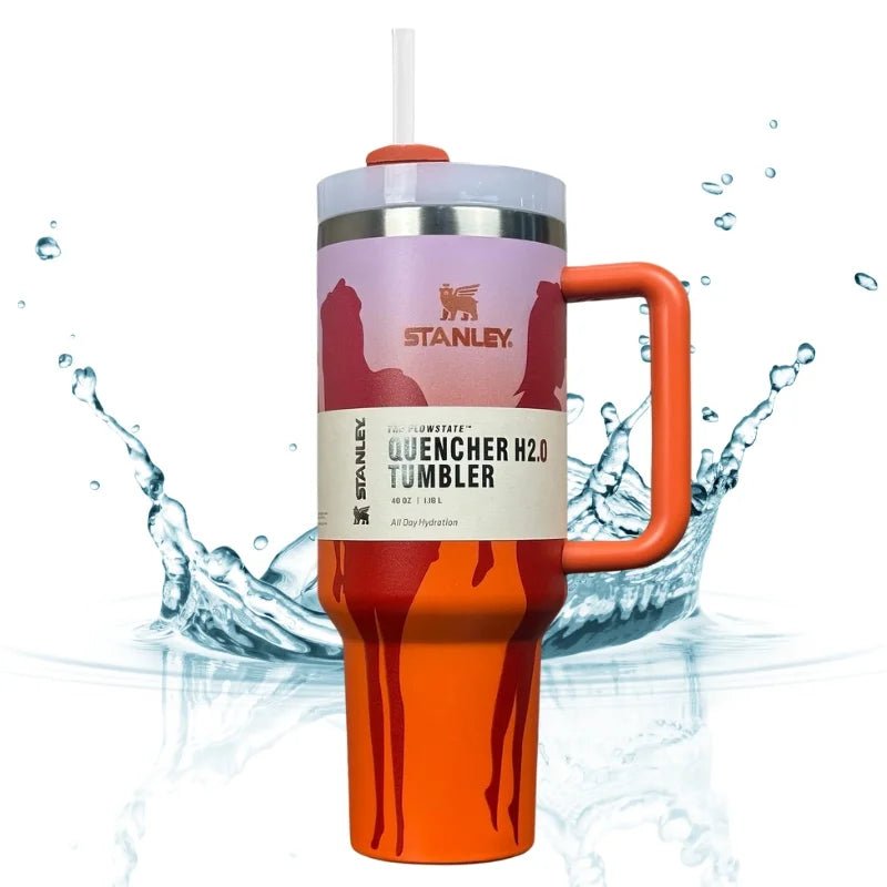 Orange Barbie Stanlay Tumbler | H2.0 Tumbler 1.18L Limited Edition Double Wall Vacuum Insulated - Tumbler Bank