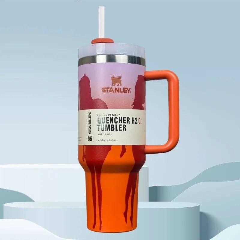 Orange Barbie Stanlay Tumbler | H2.0 Tumbler 1.18L Limited Edition Double Wall Vacuum Insulated - Tumbler Bank
