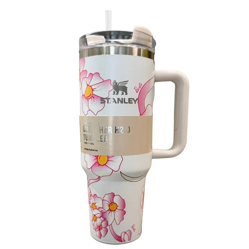 White Barbie Stanlay Tumbler | H2.0 Tumbler 1.18L Limited Edition Double Wall Vacuum Insulated - Tumbler Bank