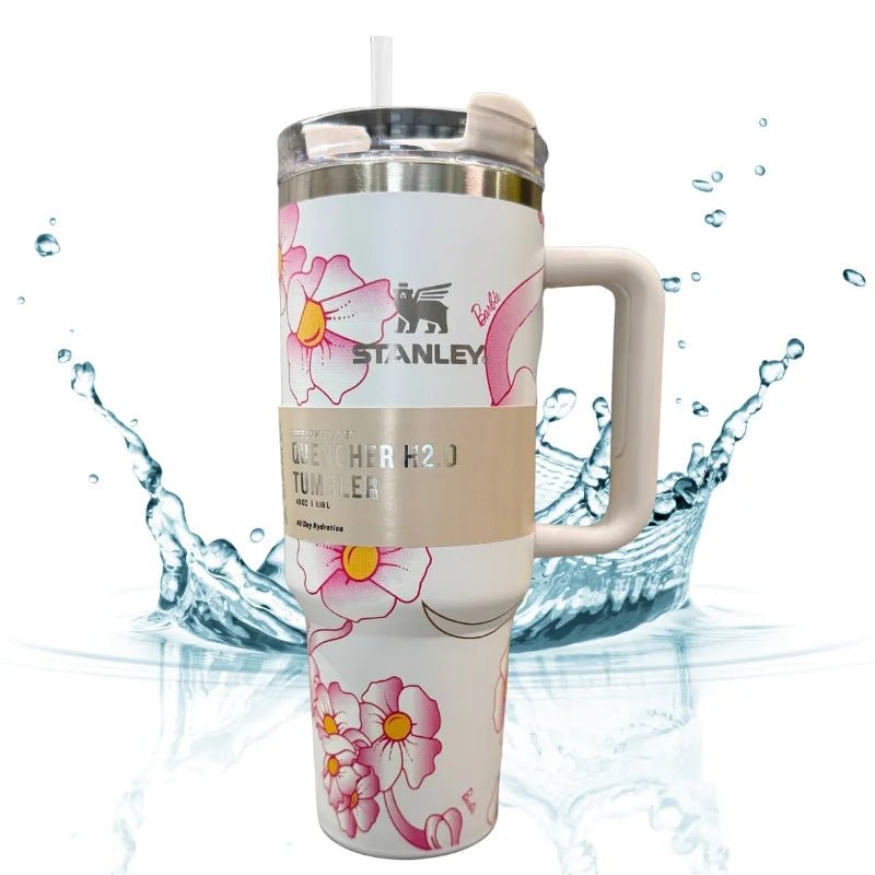 White Barbie Stanlay Tumbler | H2.0 Tumbler 1.18L Limited Edition Double Wall Vacuum Insulated - Tumbler Bank